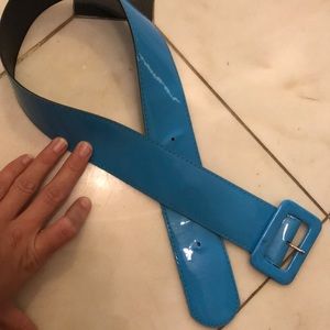Blue plastic belt